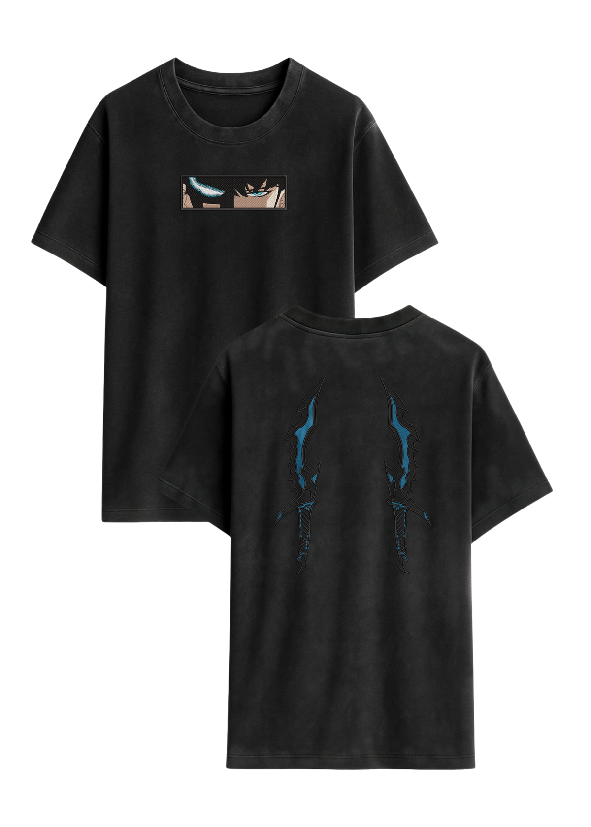 Camiseta Solo Leveling Sung Jin Woo Ojos Y Dagas
