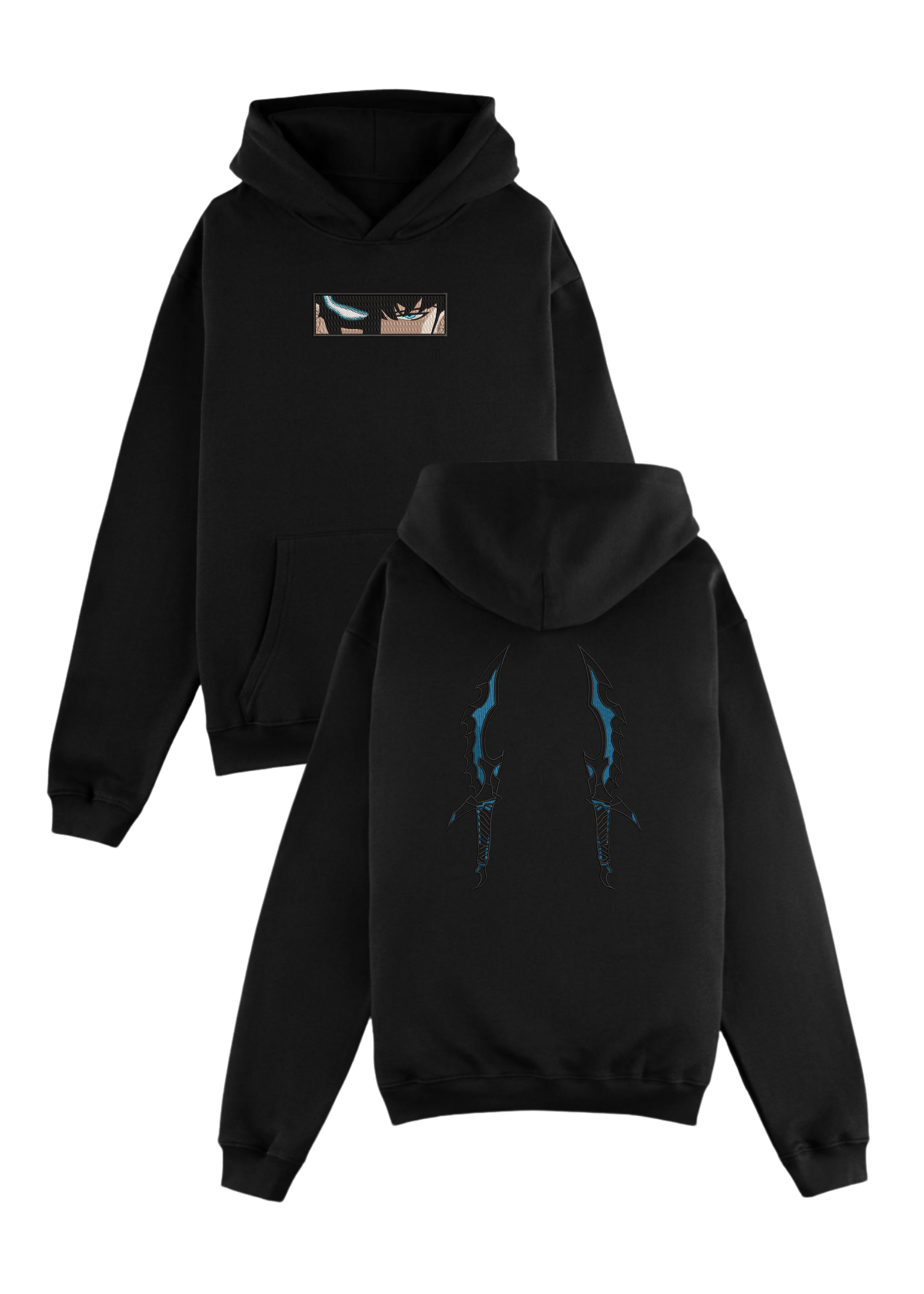 Hoodie Solo Leveling Sung Jin Woo Ojos Y Dagas