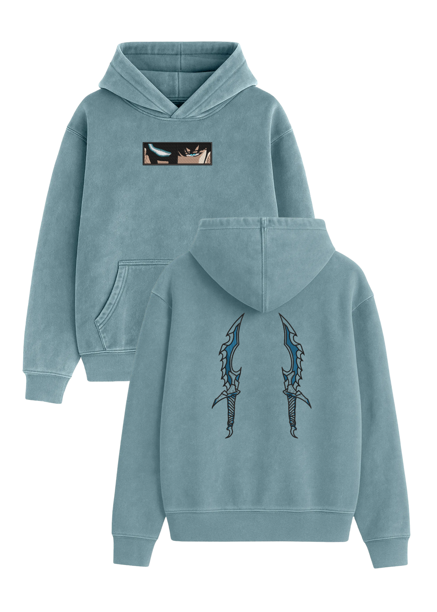 Hoodie Solo Leveling Sung Jin Woo Ojos Y Dagas