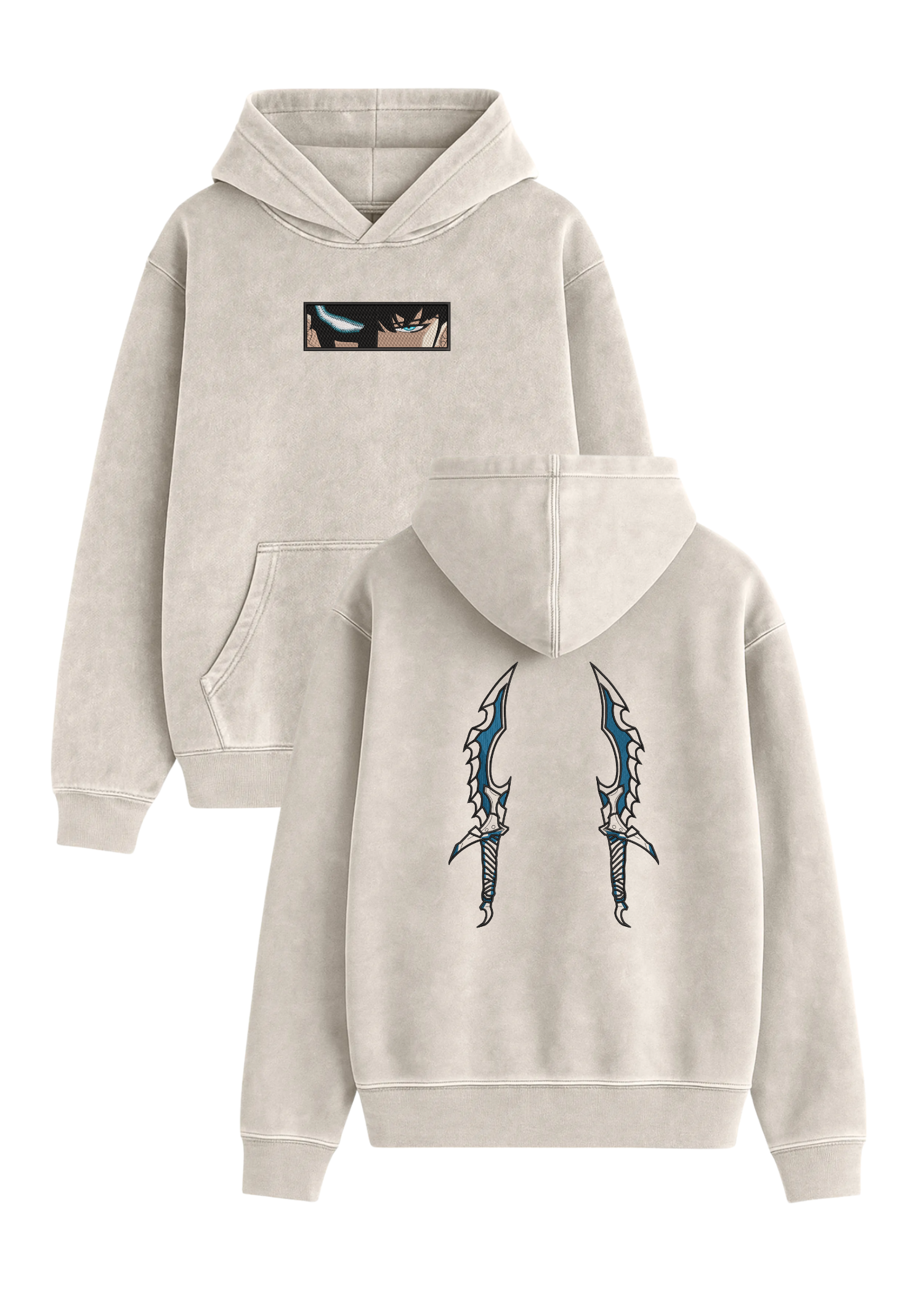 Hoodie Solo Leveling Sung Jin Woo Ojos Y Dagas